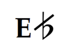 Pitch E b-
